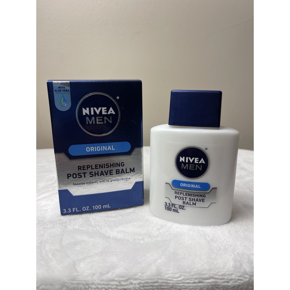 NIVEA MEN REPLENISHING POST SHAVE BALM 3.3 Oz Glass Bottle Rare - Picture 1 of 6